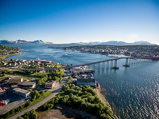 Image showing Bridge of city Tromso, Norway