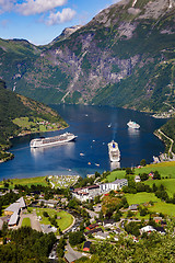 Image showing Geiranger fjord, Norway.