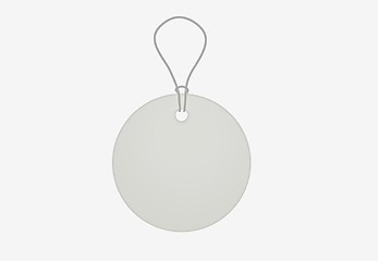 Image showing white blank price tag with string