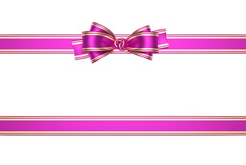 Image showing pink ribbon and bow