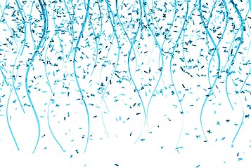 Image showing falling blue confetti