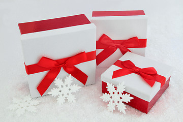 Image showing Christmas Glitter Gift Boxes