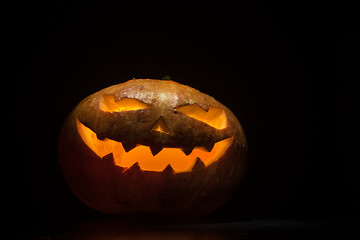 Image showing Halloween pumpkin on black