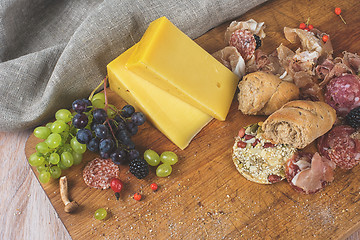 Image showing Food set on the table