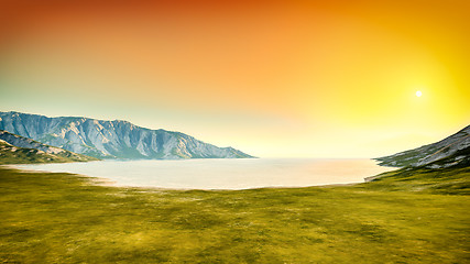 Image showing nature scenery sunset background