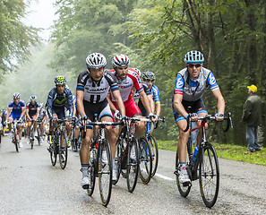 Image showing The Peloton in a Misty Day - Tour de France 2014