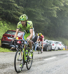 Image showing The Cyclist Jean-Marc Marino Climbing Col du Platzerwasel - Tour