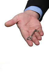 Image showing hand and key