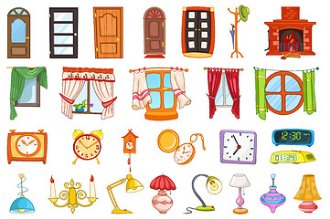 Image showing Vector set of house interior objects.