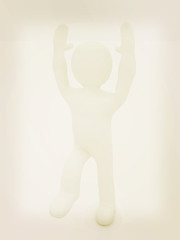 Image showing 3d man isolated on white. Series: morning exercises - flexibilit