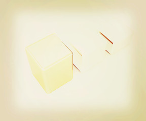 Image showing Blocks. 3D illustration. Vintage style.