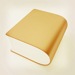 Image showing Glossy Book Icon isolated on a white background . 3D illustratio