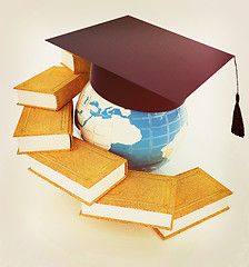 Image showing Global Education. 3D illustration. Vintage style.