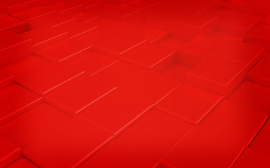 Image showing Abstract red carpeting urban background. 3D illustration. Vintag