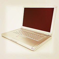 Image showing Laptop Computer PC. 3D illustration. Vintage style.