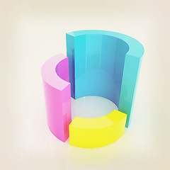 Image showing Abstract colorful structure. 3D illustration. Vintage style.