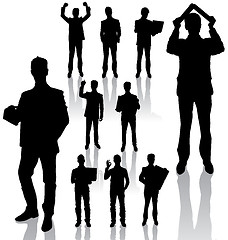 Image showing Business Man Silhouettes new 02