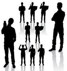 Image showing Business Man Silhouettes new 04