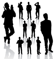 Image showing Business Man Silhouettes new 05