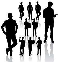 Image showing Business Man Silhouettes new 06