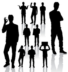 Image showing Business Man Silhouettes new 09