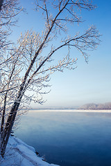 Image showing Winter river landscape