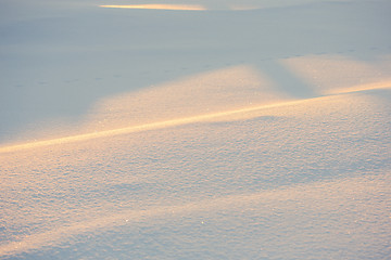 Image showing landscape. weather, snowdrifts in the foreground