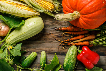 Image showing Overhead view of a vegetables