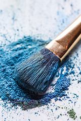 Image showing scattered blue shadows on white blank background with shadow brush