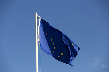 Image showing National flag of Alaska on a flagpole