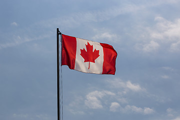 Image showing National flag of Canada on a flagpole
