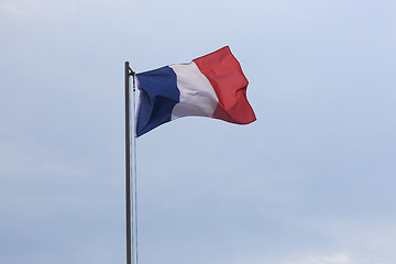 Image showing National flag of France on a flagpole