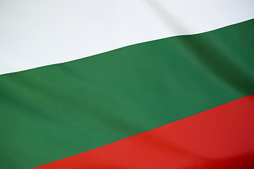 Image showing Closeup of Bulgaria flag