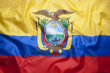Image showing Textile flag of Ecuador