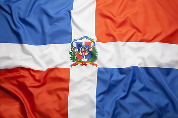 Image showing Textile flag of Dominican Republic