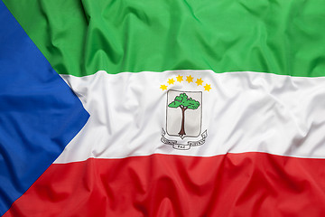 Image showing Textile flag of Equatorial Guinea