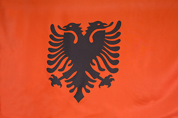 Image showing Closeup of flag of Albania