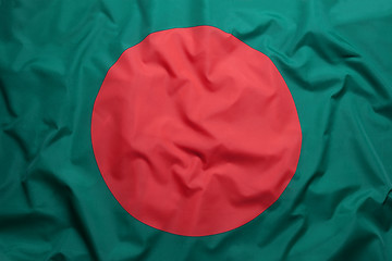 Image showing Textile flag of Bangladesh