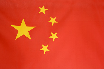 Image showing Textile flag of China