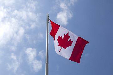 Image showing National flag of Canada on a flagpole