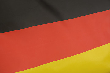 Image showing Closeup of textile flag of Germany