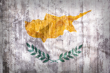 Image showing Grunge style of Cyprus flag on a brick wall