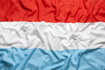 Image showing Textile flag of Luxembourg