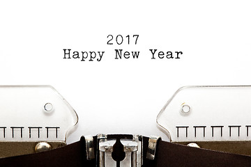 Image showing Happy New Year 2017 Typewriter