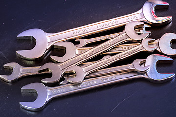 Image showing The wrench steel tools for repair