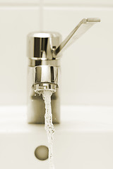 Image showing water faucet b&w