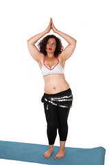 Image showing Belly dancing young woman.