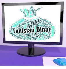 Image showing Tunisian Dinar Shows Worldwide Trading And Currencies