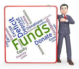 Image showing Funds Word Represents Shares Text And Financial