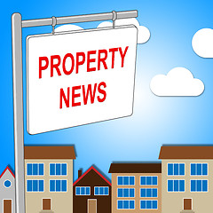 Image showing Property News Means Social Media And Advertisement